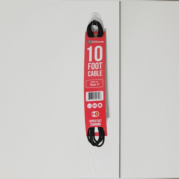COPY - NEW StarMaker Type C 10 Foot Cable Super Fast Charging (Black) - Picture 1 of 2